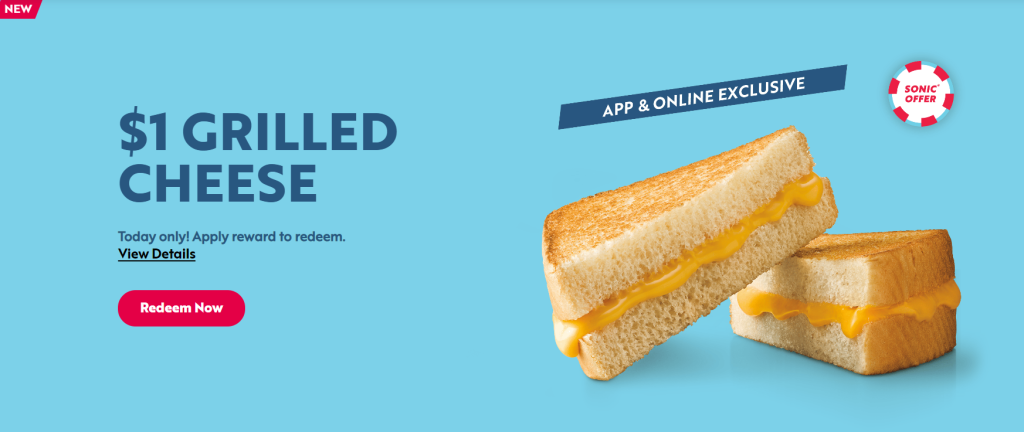 Sonic Drive In $1 Dollar Grilled Cheese